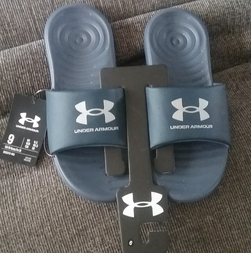 Under Armour Womens Size 9 Navy Slide Sandals